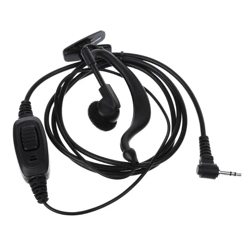 ALLOYSEED Walkie Talkie Headset Earphone 1pin 2.5mm Jack PTT Mic Earpiece Earhook for Motorola T6200