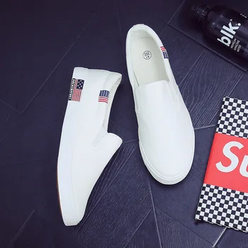 

New All Seasons Men's Canvas Shoes Round Toe Outdoor Slip on Casual Loafers Shoes Comfortable Breathable Flats Shoes