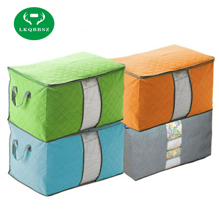 

Clothes Storage Box Foldable clothes storage bag Bamboo Charcoal Fibre Home Closet Sorting Clothing Organizer Storage Case