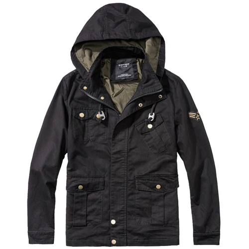 Мужская куртка размера плюс 6XL на весну и осень, военная ветровка, тактическая Повседневная армейская куртка, Мужская Новая верхняя одежда, пальто - Цвет: 2601 Black
