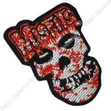 Misfits Кровавый Череп Логотип музыкальной группы вышитые новые железные на и нашивка на одежду тяжелый металл пользовательский дизайн патч доступны