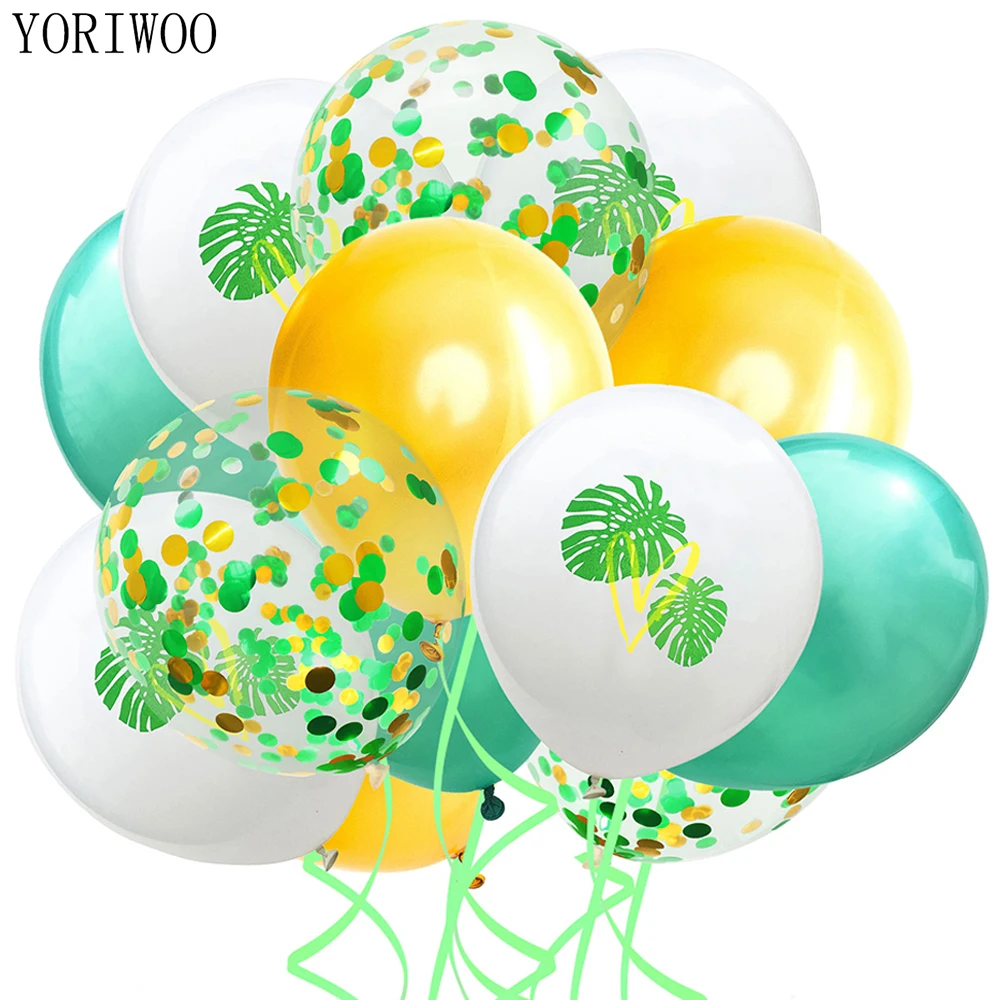 YORIWOO 20 шт. зеленые воздушные латексные конфетти для воздушного шара Фламинго