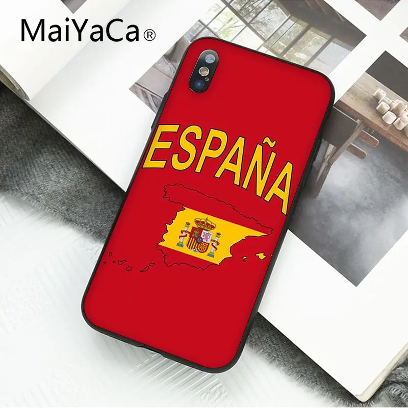 MaiYaCa чехол для телефона с испанским флагом для iphone 11 Pro 11Pro Max 6S 6plus 7 7plus 8 8Plus X Xs MAX 5 5S XR