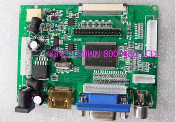 ЖК-дисплей ttl LVDS плата контроллера HDMI VGA 2AV 50PIN 800*480 для AT090TN10 AT070TN90 92 94 Поддержка автоматически VSTY2662-V1