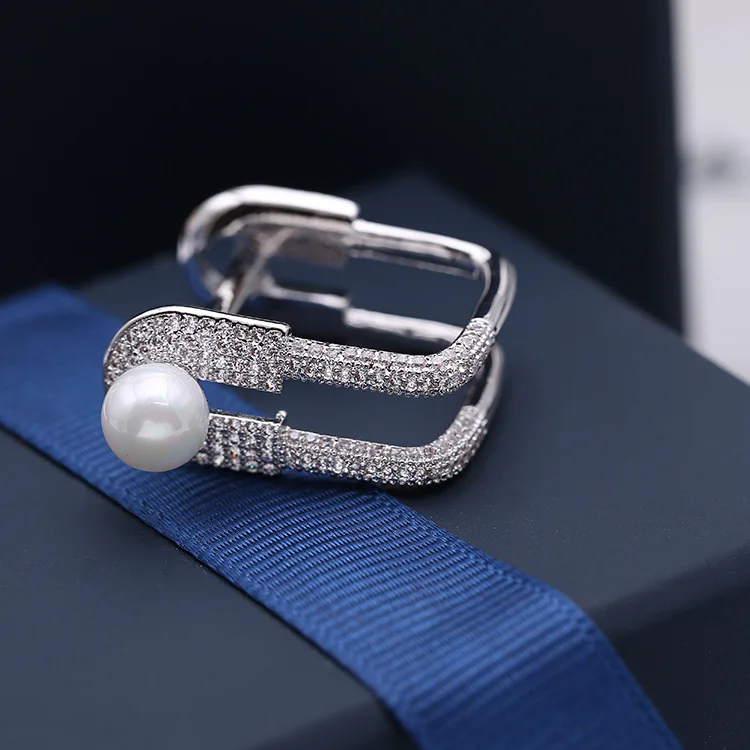 

Hot Sales Fashion Unique Creative Pin Pearl Rings Jewelry for Women Gifts ZK30