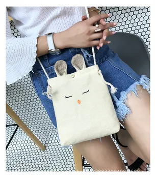 

2019 New Fashion Korean Cute Rabbit Solid Color Crossbody Shoulder Bags Casual Girls Hot Sales Messenger Bag Simplicity Ladies