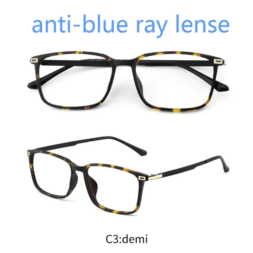 Оправа для очков, прозрачные линзы, оптические очки, черная оправа для очков для мужчин, ультралегкий, OC2001 - Цвет оправы: C3A