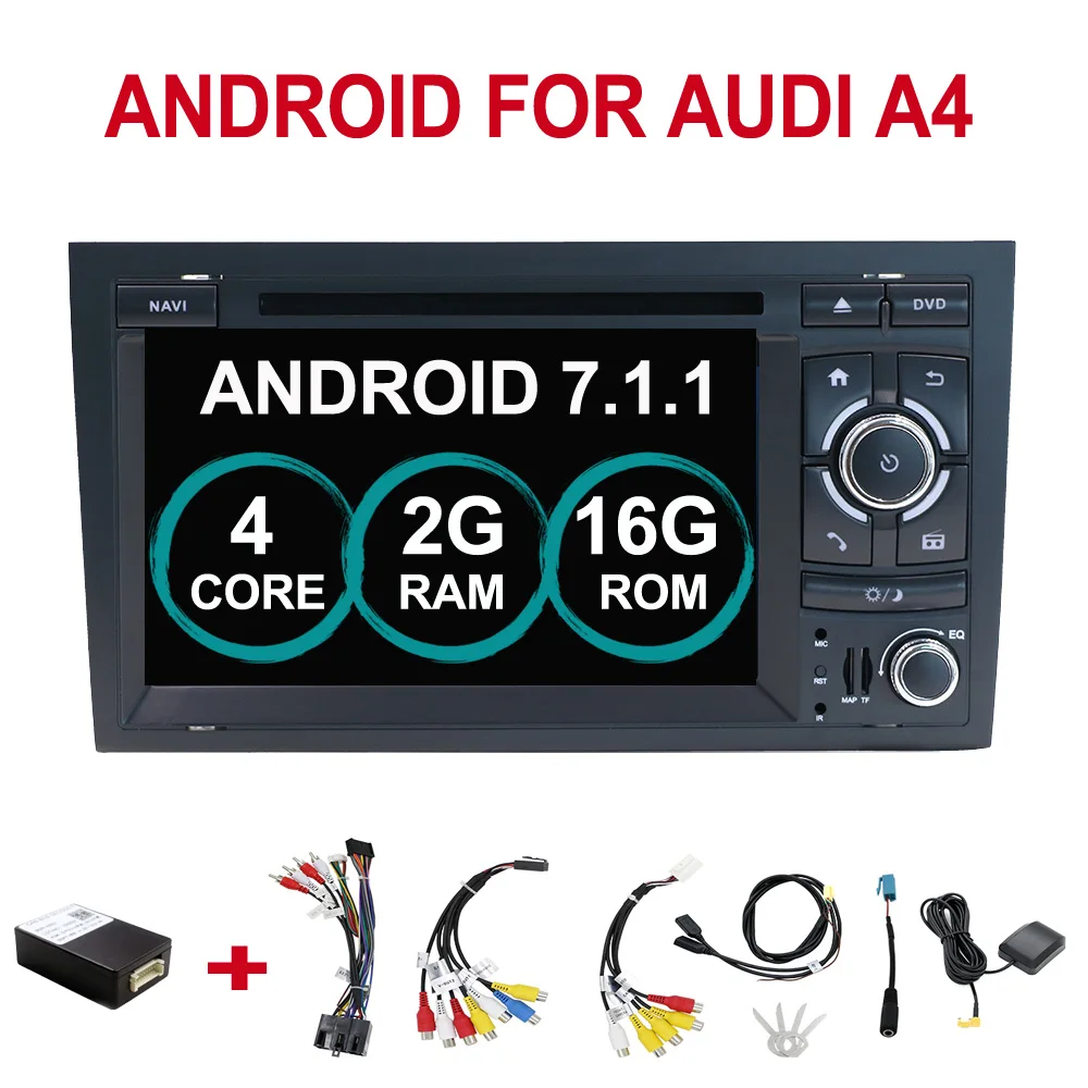 

2din android 7.1Car DVD GPS Navi for Audi A4 GPS 2003-2008 Audi S4/RS4/8E/8F/B9/B7 With GPS Wifi Bluetooth Radio RDS Canbus Map