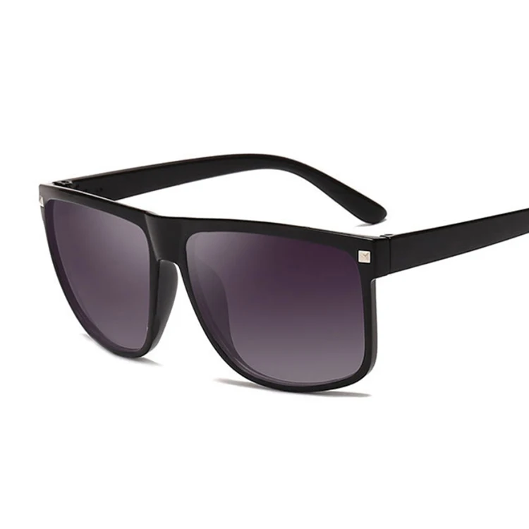 Модные солнцезащитные очки женские брендовые дизайнерские винтажные Ретро прямоугольные Солнцезащитные очки женские Oculos De Sol черные Uv400 - Цвет линз: BlackGray