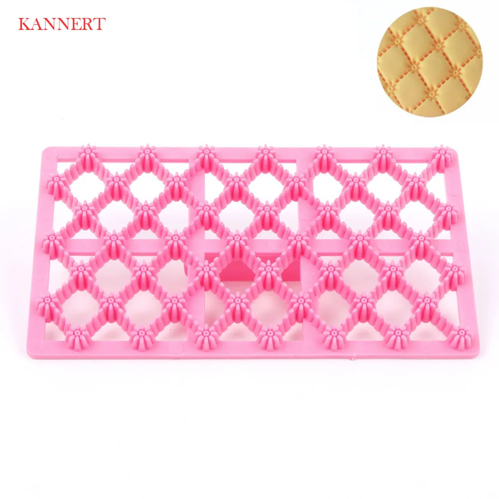 KANNERT Flower Impression Grid Modelling Cupcake Cookie Cutter Fondant