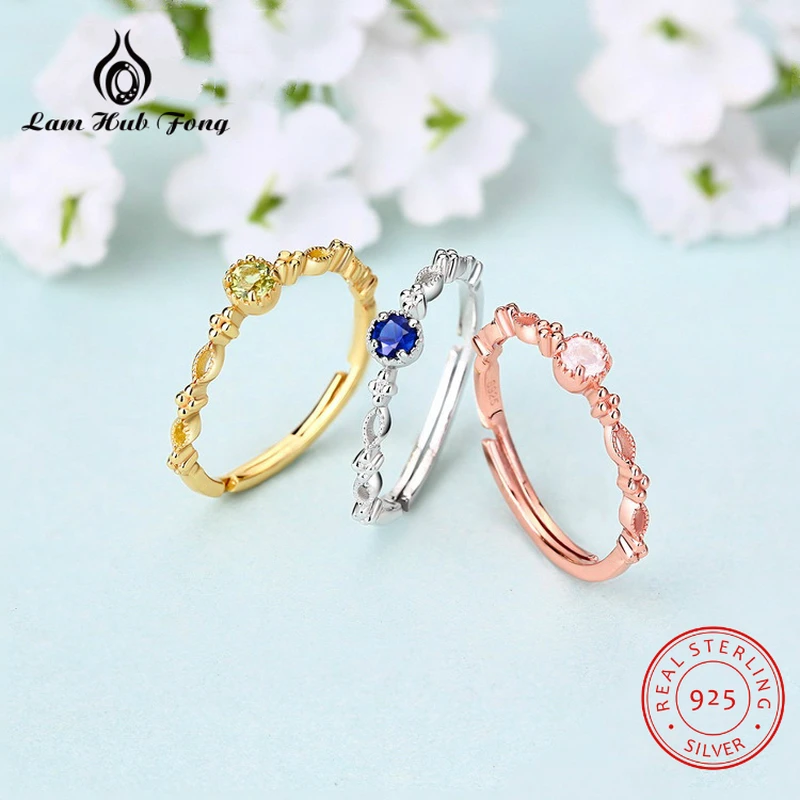 

Natural Blue Sapphire Peridot Pink Crystal Gemstone Ring Rose gold Real 925 Sterling Silver Fine Jewelry Engagement High Quality