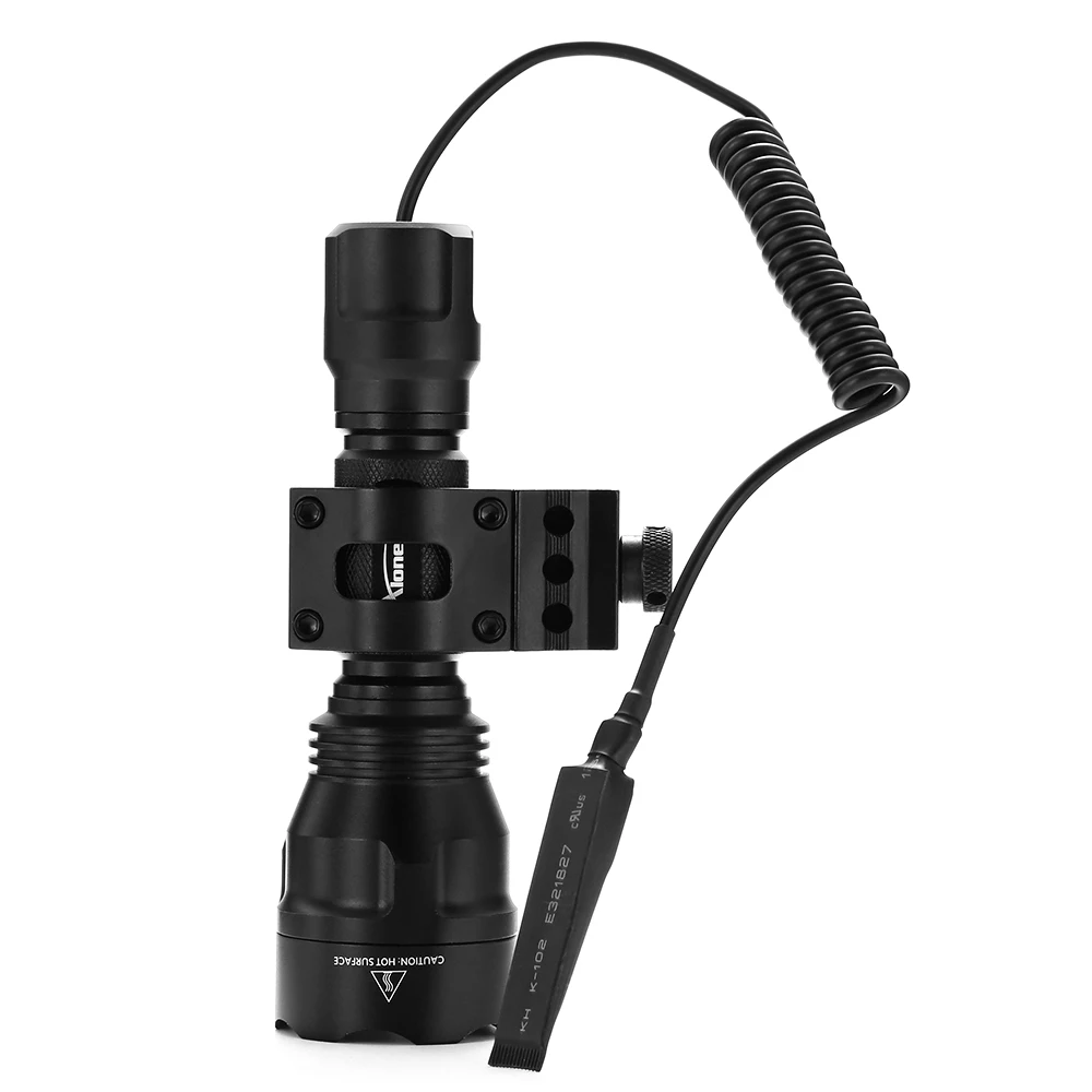 AloneFire C8 CREE XM-L2 T6 светодиодный тактический вспышка светильник фонарь охотничий страйкбол прицел ружья светильник перезаряжаемый аккумулятор 18650