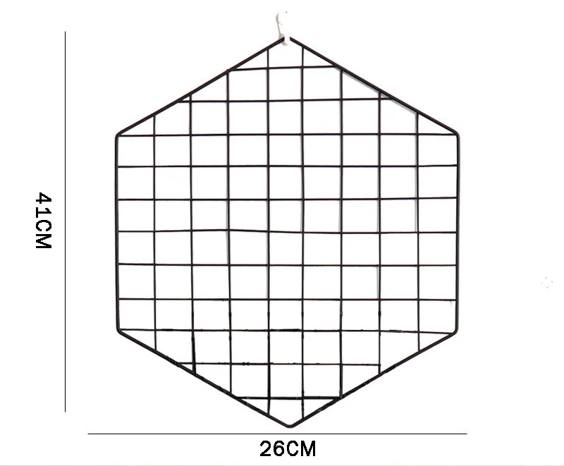 Настенный декор, железный каркас, подвесной стеллаж, настенный дисплей, для хранения мелочей, полки для ванной, сделай сам, INS, облачная сетка, металлические настенные полки - Цвет: 1
