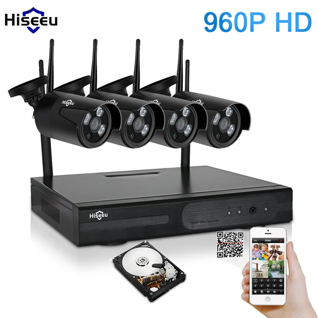 Exterior Home Security Cameras flash back to the 90s with this dated outdoor camera kit Hiseeu Wireless Nvr 960p Hd Outdoor Home Security Camera System 4ch Cctv Video Surveillance Nvr Kit Exterior Home Security Cameras year round home security Hiseeu Wireless Nvr 960p Hd Outdoor Home Security Camera System 4ch Cctv Video Surveillance Nvr Kit