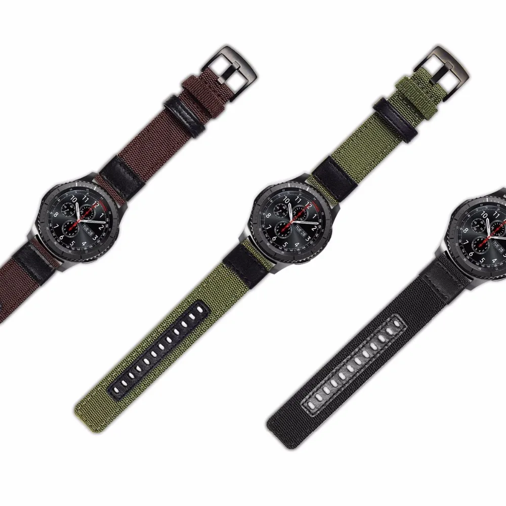 Ремешок нейлоновый для смарт часов Xiaomi Huami Amazfit Stratos 2 Pace спортивный браслет Samsung Gear