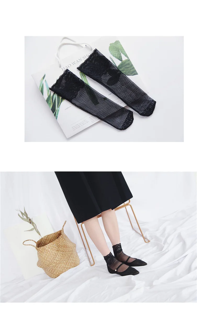 2018 новые летние кружевные прозрачные короткие носки Для женщин выдалбливают низкие носки Модные женские ажурные носки ботильоны Hipster носок