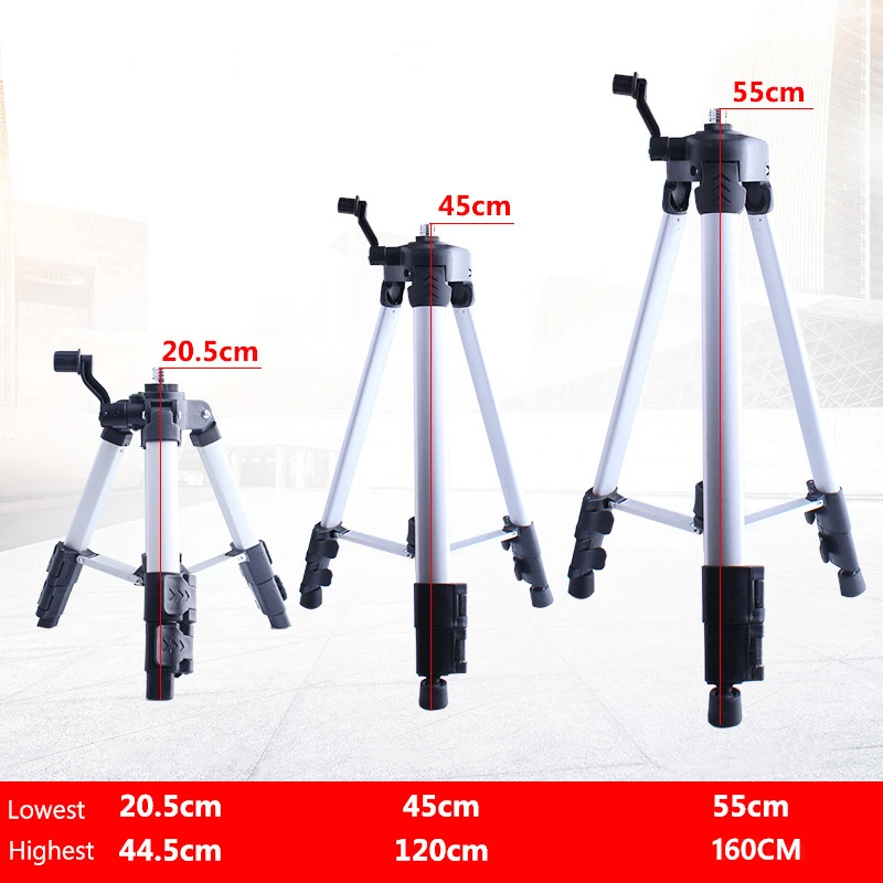 

1.2M/1.6M Tripod Level Stand For Automatic Self Leveling 5 Line 6 Point 4V1H Laser Level Measurement Tool