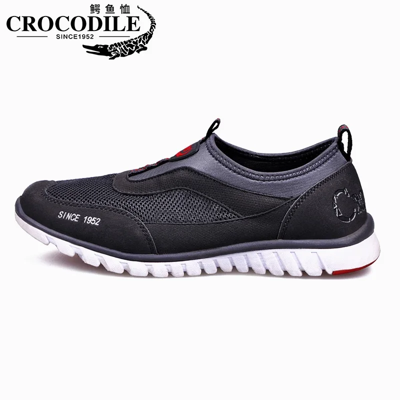 

Crocodile Men Athletic Sneakers Light Soft Balance Lofers Walking Shoes Breathable Mesh Textile Jogging Shoes Men Sport Shoes