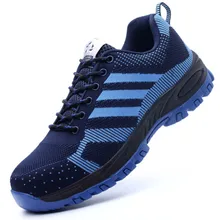 Мужская Рабочая защитная обувь со стальным носком, мужские уличные треккинговые кроссовки, противоскользящие стальные проколы, защитные ботинки, обувь, мужские кроссовки