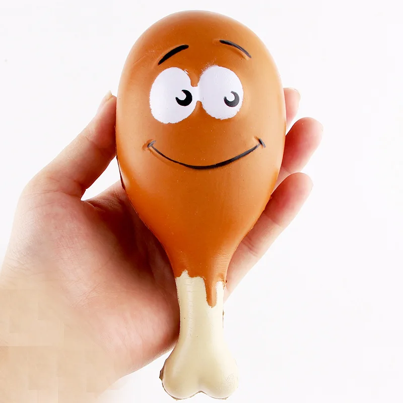 

Funny Squishy Toys Chicken Leg Smile Face 15CM Kids Gift Squishy Stress Stretch Scented Soft Toy For Children Adults Accessorie