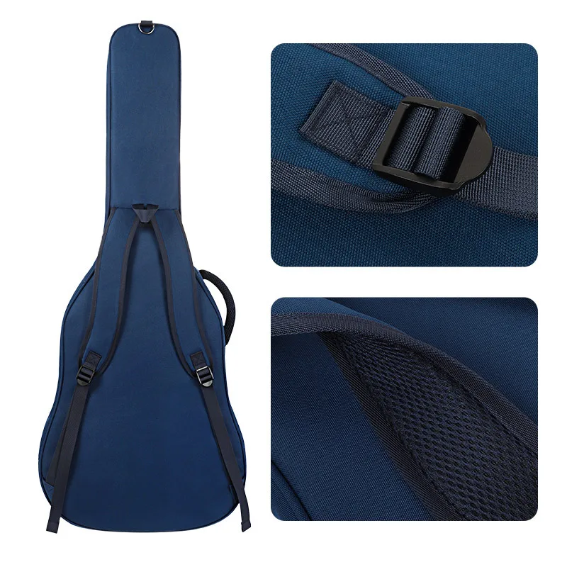 Цветная строчка народная гитара сумка для переноски противоударный плотный народный акустический Чехлы для гитары рюкзак на два плеча Ремни