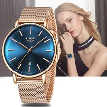 LIGE Women Watches Top Brand Luxury Ladies Mesh Belt Waterproof Watch Stainless Steel Waterproof Clock Quartz Watch Reloj Mujer LIGE Women Watches Top Brand Luxury Ladies Mesh Belt Waterproof Watch Stainless Steel Waterproof Clock Quartz Watch Reloj Mujer