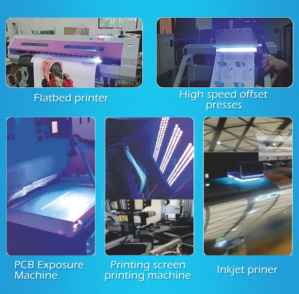 100 Вт УФ светодиодный модуль УФ-гель отверждения лампы, PCB экспозиции машина, ультрафиолетовое дезинфекционное оборудование, печатная трафаретная печатная машина