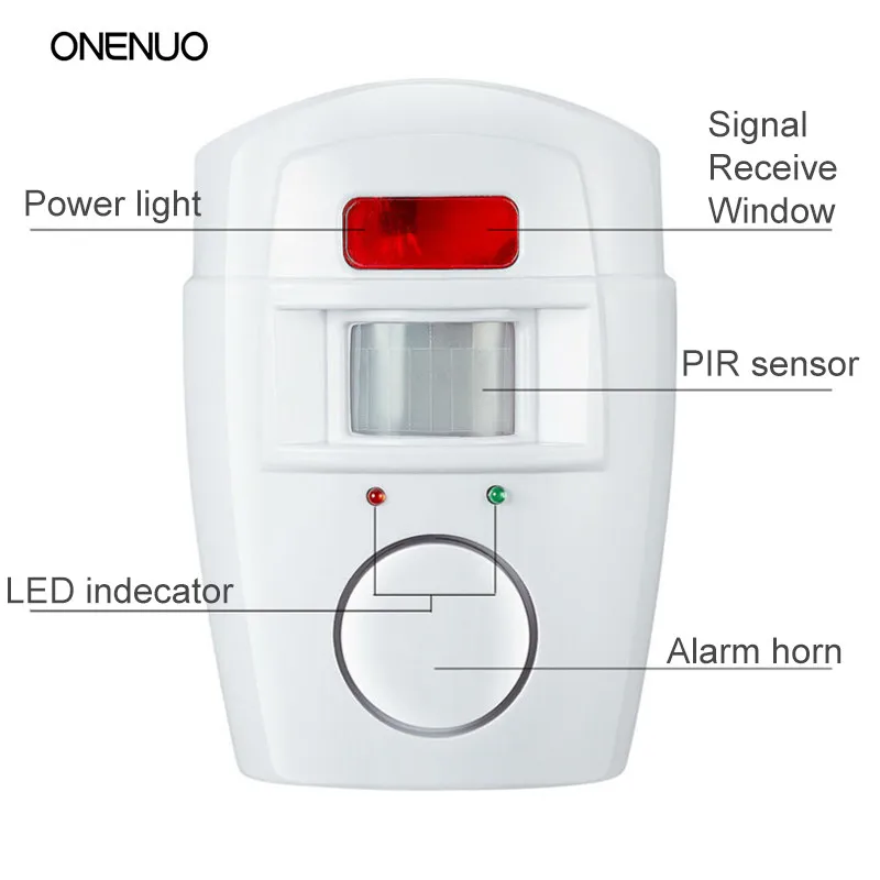 Seguridad del Hogar PIR MP alerta Sensor infrarrojo Detector de movimiento antirrobo Monitor de alarma sistema de alarma inalámbrico gratis