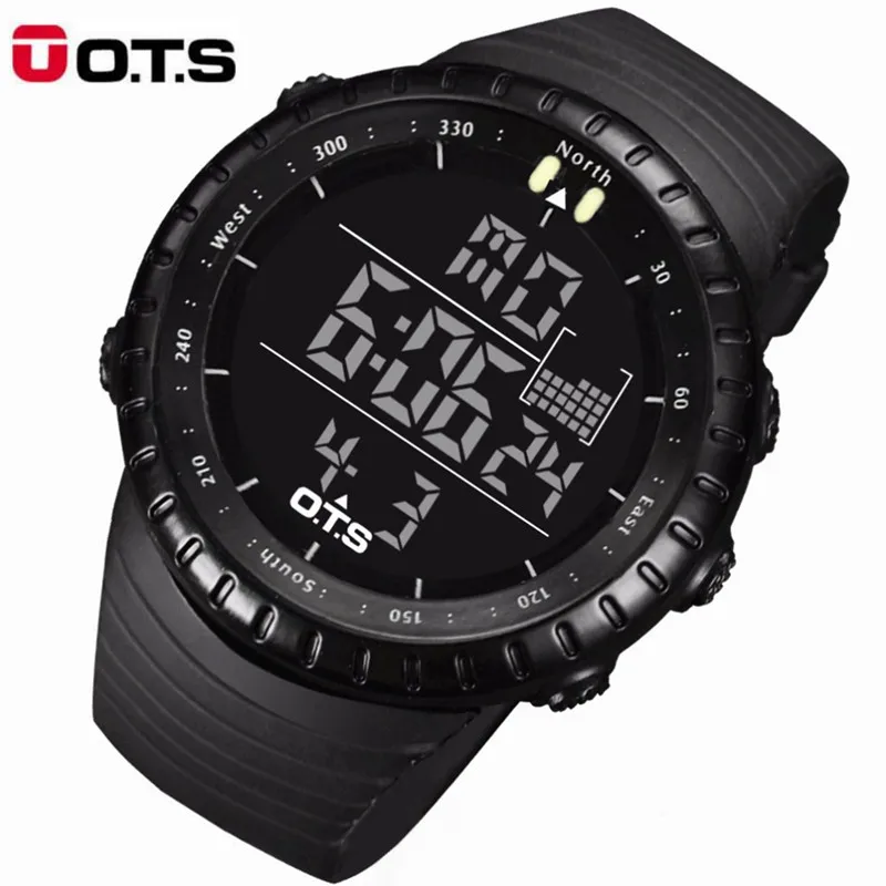 OTS Fashion Men Watches Top Brand Luxury Digital Watch Men LED Sports