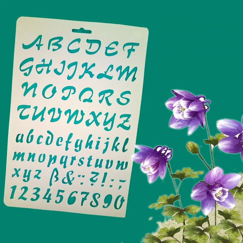 

Letter number Scrapbook Stamp DIY Photo Album Card Masking Spray Stencil For Wall Painting Decorative Embossing Paper Crafts