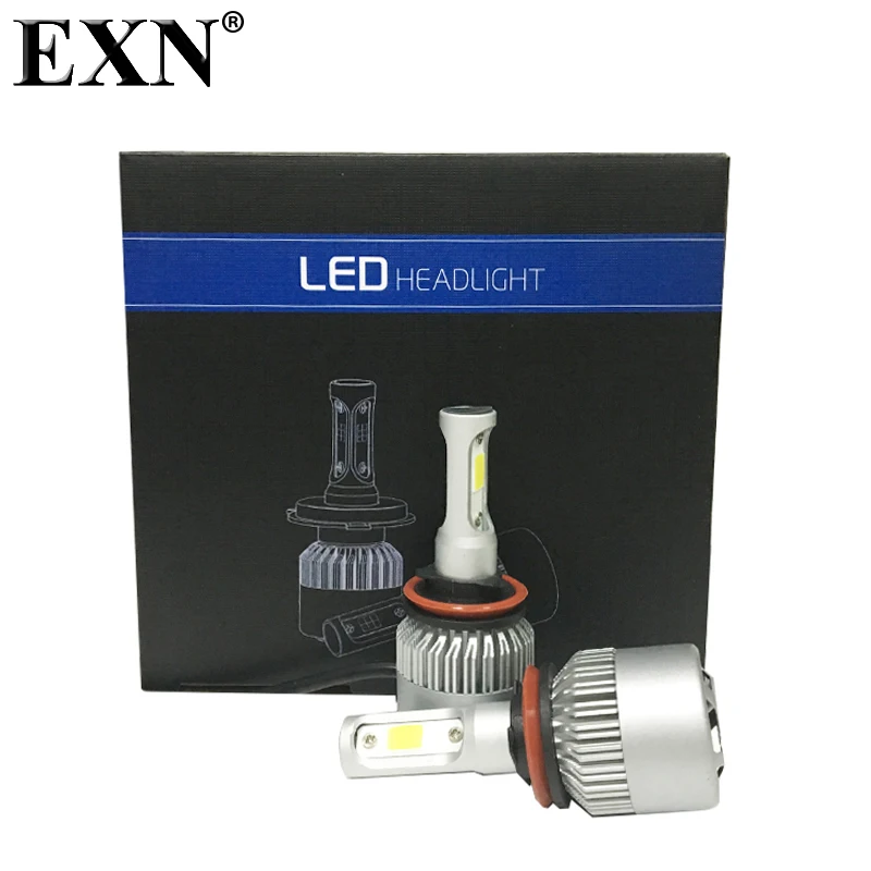 

H11 (H9 H8) LED Headlight Bulbs S2 series Conversion Kit 72W 8000LM/sset 6500k COB Chips Fog Light Headlamp Bulbs (Pack of 2)