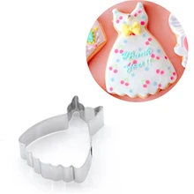 AMW Cortadores De Galletas Кухня Формы для выпечки платье формочка для печенья из нержавеющей стали дешевые пресс-формы Mj7057