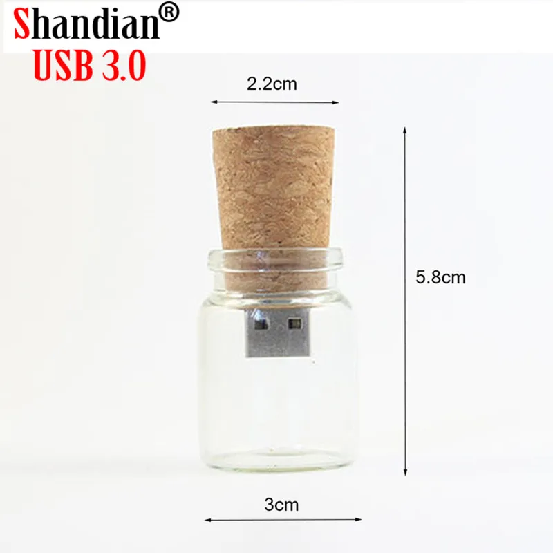 SHANDIAN USB 3,0, новинка, плавающая бутылка, флешка, 4 ГБ, 8 ГБ, 16 ГБ, 32 ГБ, флаконы желаний, usb флеш-накопитель, карта памяти, мультфильм, свадебный подарок