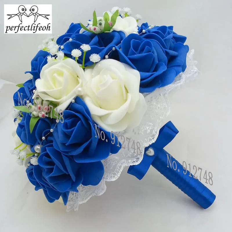 

perfectlifeoh Wedding Bridesmaid Rose Pearls Artificial Flowers Bridal Bouquets Handmade Wedding Bouquets wedding flowers bridal