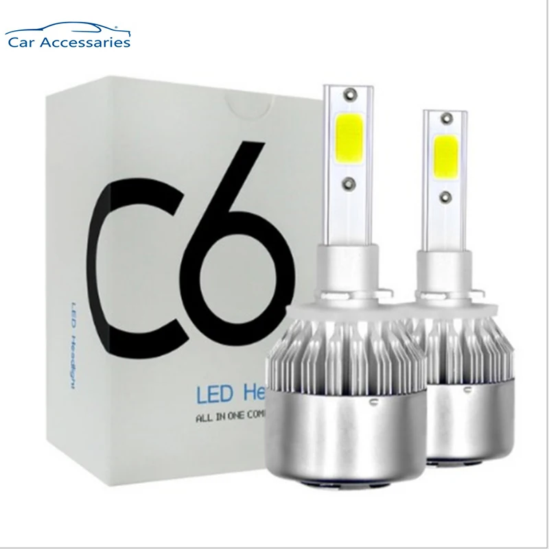 2 шт. авто лампы H7 H4 H11 H1 9005 LED 9006 HB2 HB3 HB4 Автомобильные фары шт./лот 60 Вт 8000Lm 12V 8000 К 6500