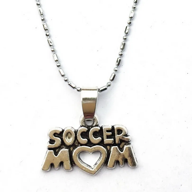 2pcs Soccer Mom Necklace With Chain Sports Mom Jewelry End Of Season