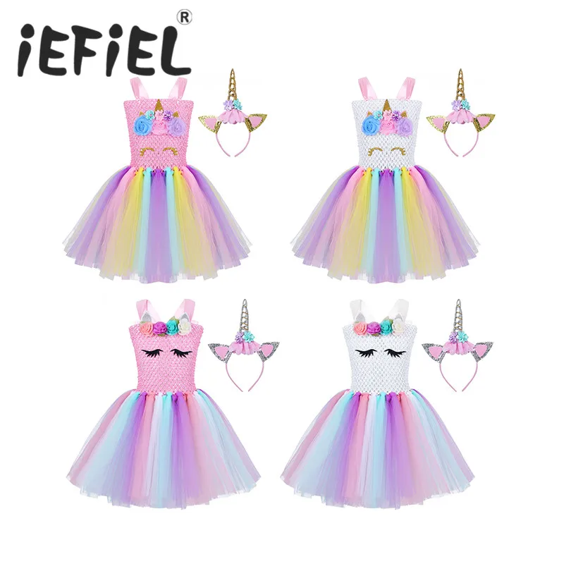 Kids Girls Child Dress Up Clothes Princess Dancing Tutu Dress Girls