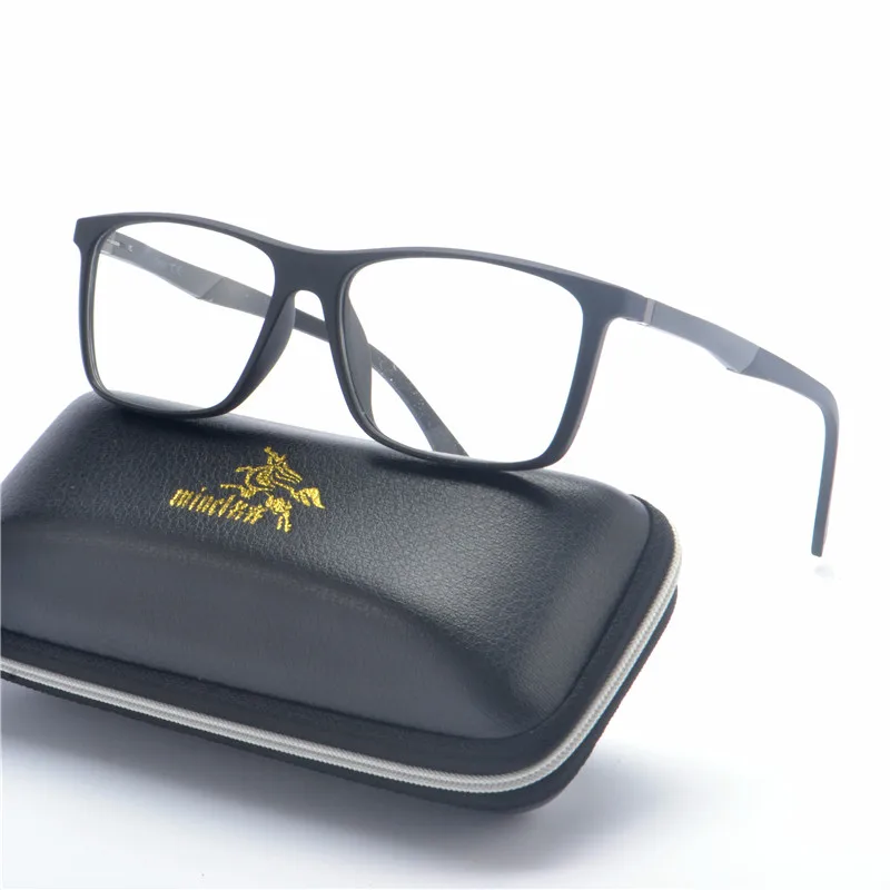 Высококачественные Ретро квадратные очки для глаз es оправы для мужчин оправы для очков ацетатные оптические оправы мужские брендовые дизайнерские прозрачные линзы стекло NX - Цвет оправы: black
