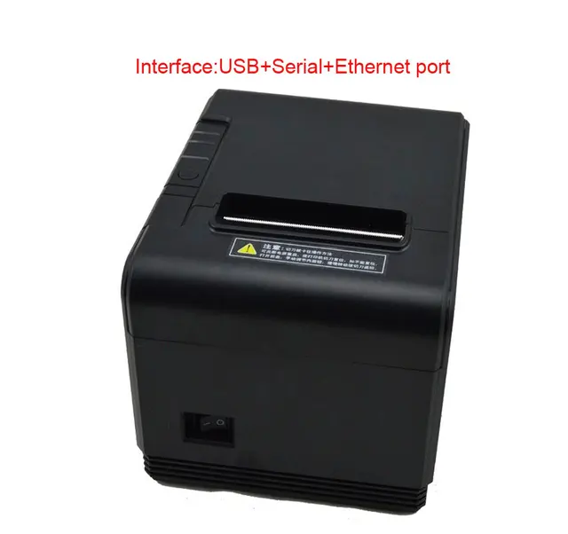 Special Price 300mm/s 80mm auto cutter thermal receipt printer pos printer with USB+Ethernet+Serial prot Hotel/Kitchen/Restaurant/Retail