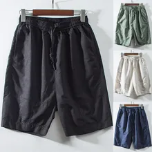 Новые шорты мужские летние повседневные шорты Jogger фитнес брюки льняные свободные Spodenki Meskie Pantalones Cortos короткие Masculino