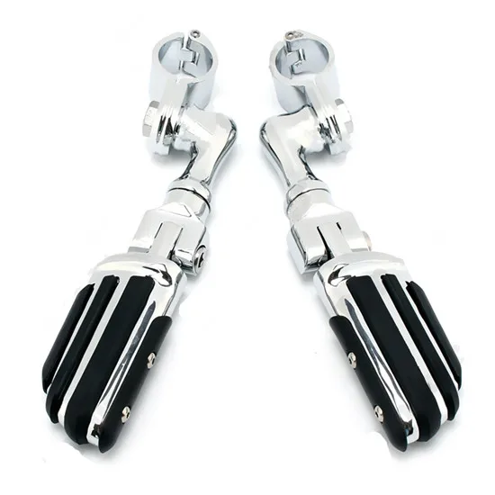 

1" 25mm Adjustable Highway Engine Guard Bar Foot Pegs Mount For Harley Heritage Softail Touring Bobber Chopper Cafe racer