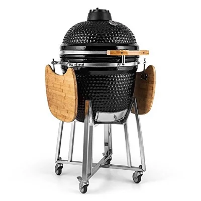 Известный бренд Auplex 21 дюймов Kamado черный цвет открытый образ жизни барбекю 21 дюймов в форме яйца Kamado Уголь керамика барбекю AU-21