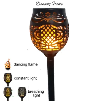 

Solar 96LED Lawn Dancing flame Torch Lights radar 3 working mode led Tiki LE torch Light Garden Lamp O