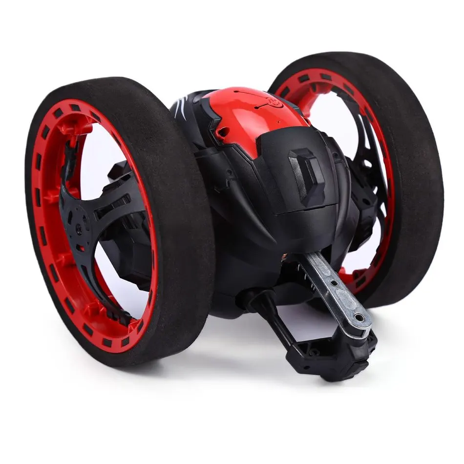 Mini Gifts Bounce Car PEG SJ88 2.4GHz RC Bounce Car with Flexible Wheels Rotation LED Light Remote Control Robot Car