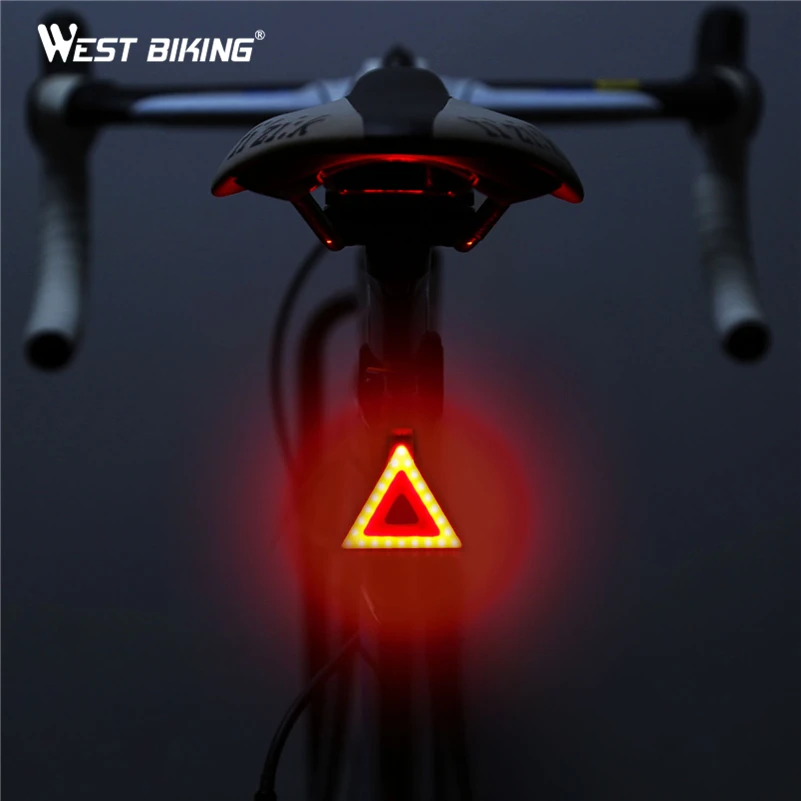 WEST BIKING Cycling Lights Taillight Bike Rear Tube Lights Waterproof USB Rechargeable LED Safe Warning Lamp Bicycle Bike Lights