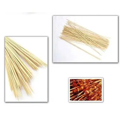 13.8" (350*3.5mm) 100pcs Bamboo Skewers Inch Wood Sticks Bbq Shish Kabob Fondue Grilling