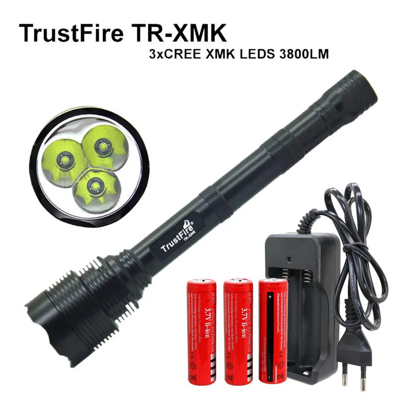 

LED Flashlights 3800 lumens 18650 flashlight 3 XM-K 5-Mode Portable Lanterns Torch By 3x 18650 buttery