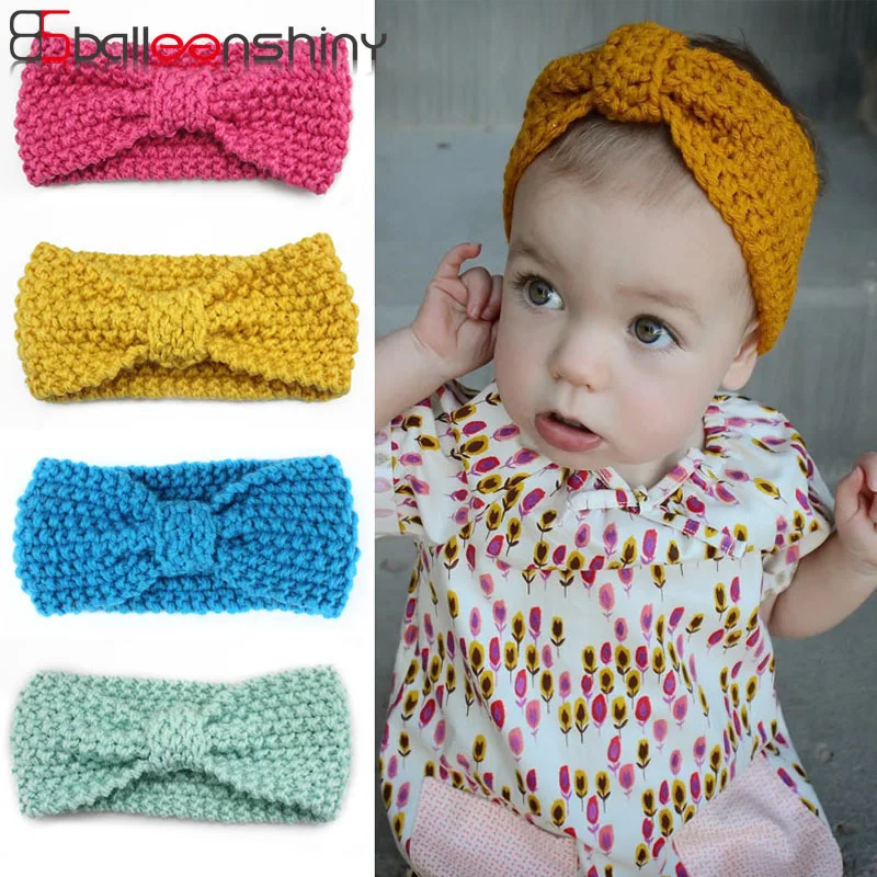 Cute Newborn Baby Girl Kids Knitted Headband Bow Hair Band Accessories Headwear