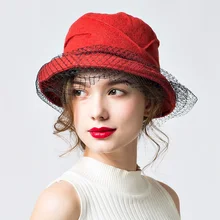 Дамская вуаль бассейна Кепки взрослых зима теплая шерсть шляпа для отдыха для студентов шляпа Британский женская шапочка ретро элегантный бассейна Кепки капот B-7837