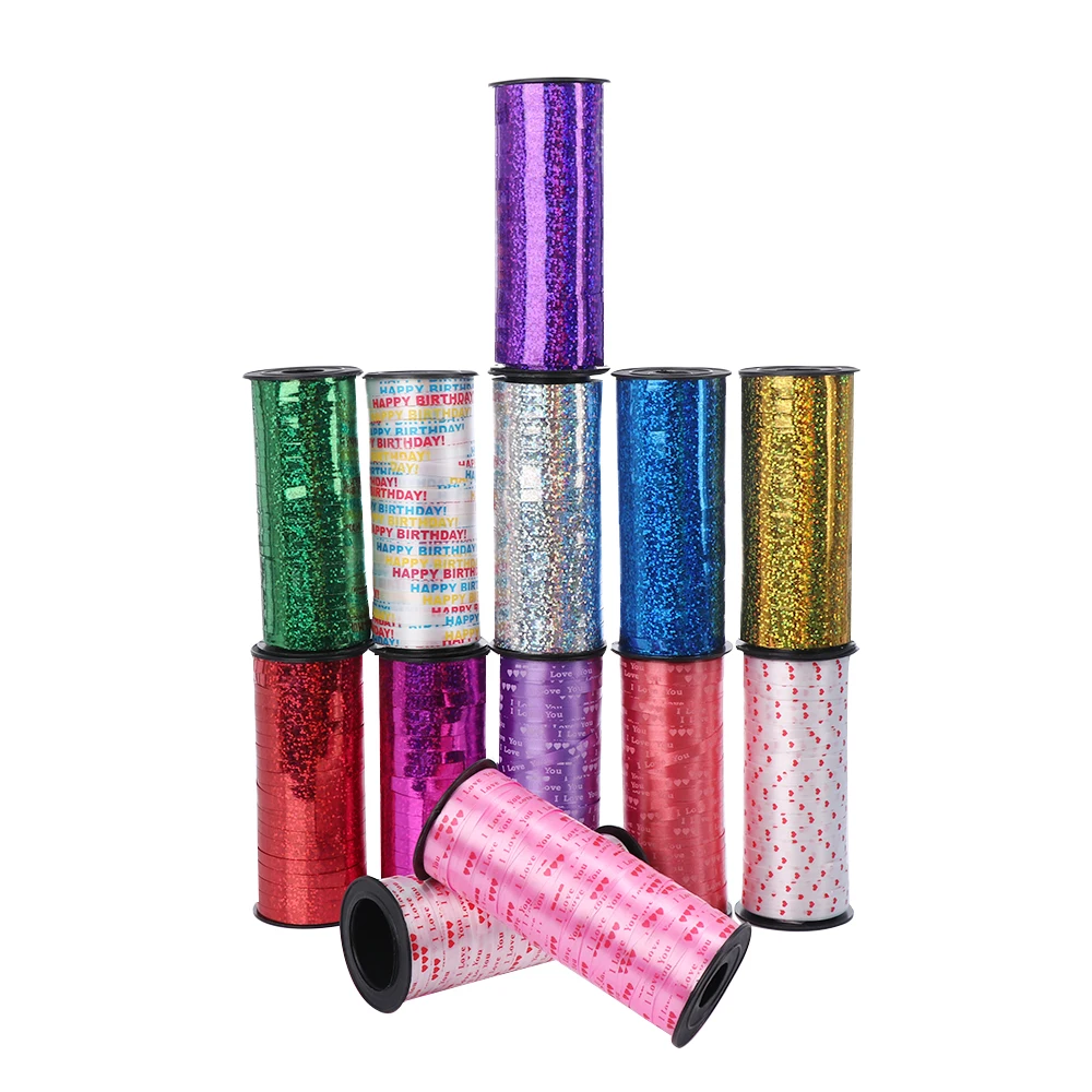 

1pc Gold Confetti Balloon Wedding Birthday Party Balloon Decor Balloon Decoration Crimped Curling Ribbon Roll